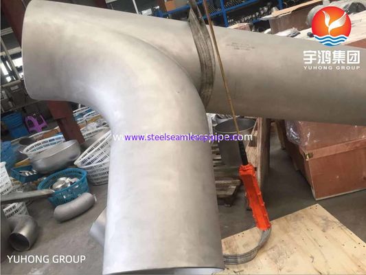 ASTM B366 / B366M Çelik Boru Ek Parçaları Inconel 600 / UNS N06600 Swept Tee