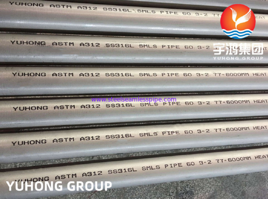 ASME SA312 TP316L Paslanmaz Çelik Dikişsiz Boru