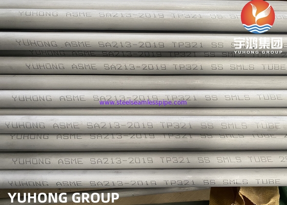 ASTM A213 TP321, 1.4541 Dikişsiz Paslanmaz Çelik Kazan Tüpleri Turşulanmış ve Annealed