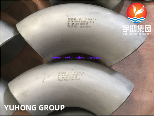 ASTM B366 WPHC276-S DN100 Sch10s 90 Derece Dirsek LR B16.9