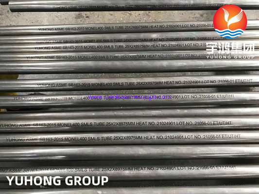 ASTM B163 Monel 400 / UNS N04400 Bakır Nikel Alaşımlı Boru Parlak Yüzey