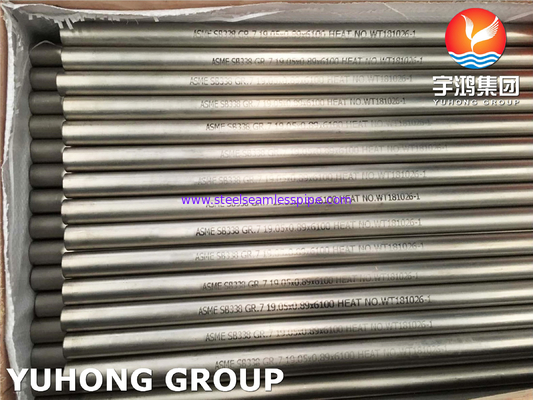 Titanyum Alaşımlı Boru ASME SB338/ASTM A338 GR.7 Dikişsiz Borular