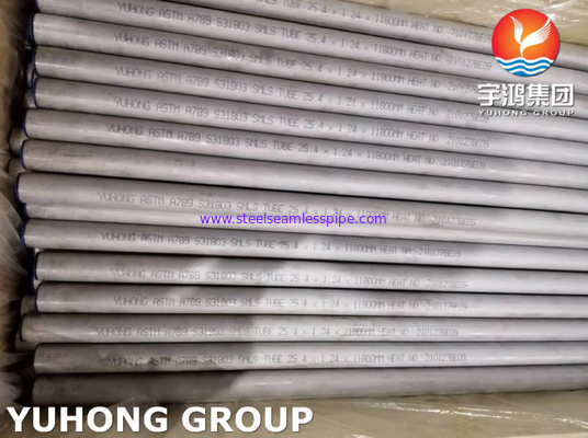 ASME A789 S31803 Dikişsiz Boru 25.4 * 1.24 * 11800MM Dubleks Paslanmaz Çelik Borular
