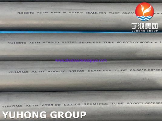 ASTM A789 UNS S32205 Deniz suyunun tuzsuzlaştırılması için dikişsiz çift katlı paslanmaz çelik borular